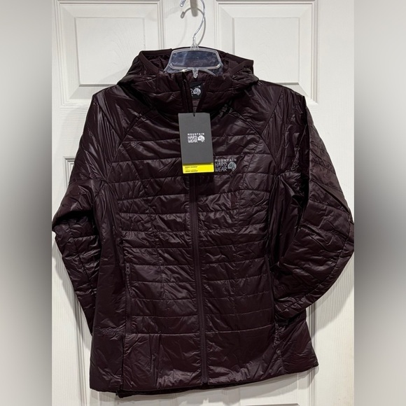 Mountain Hardwear Jackets & Blazers - Mountain Hardwear Women's Large Ghost Shadow Hooded Jacket Blackberry NWT Puffer